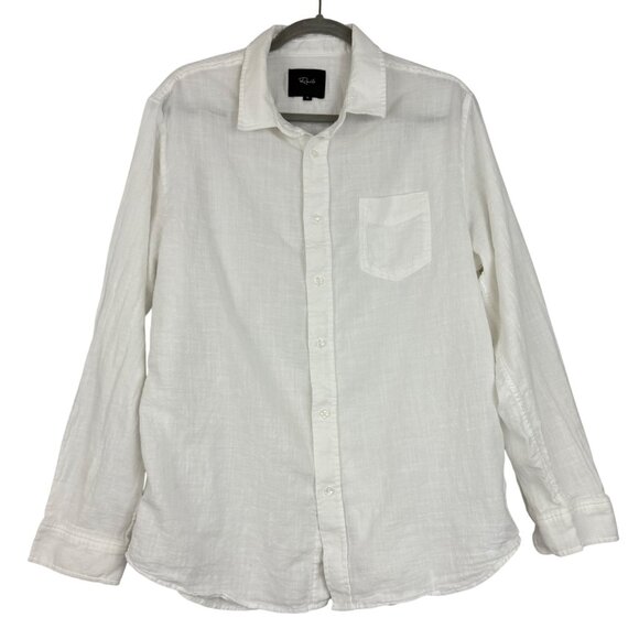 Rails Shirt Men's Extra Large Wyatt Button Down Long Sleeve Top Pocket White - Picture 1 of 14